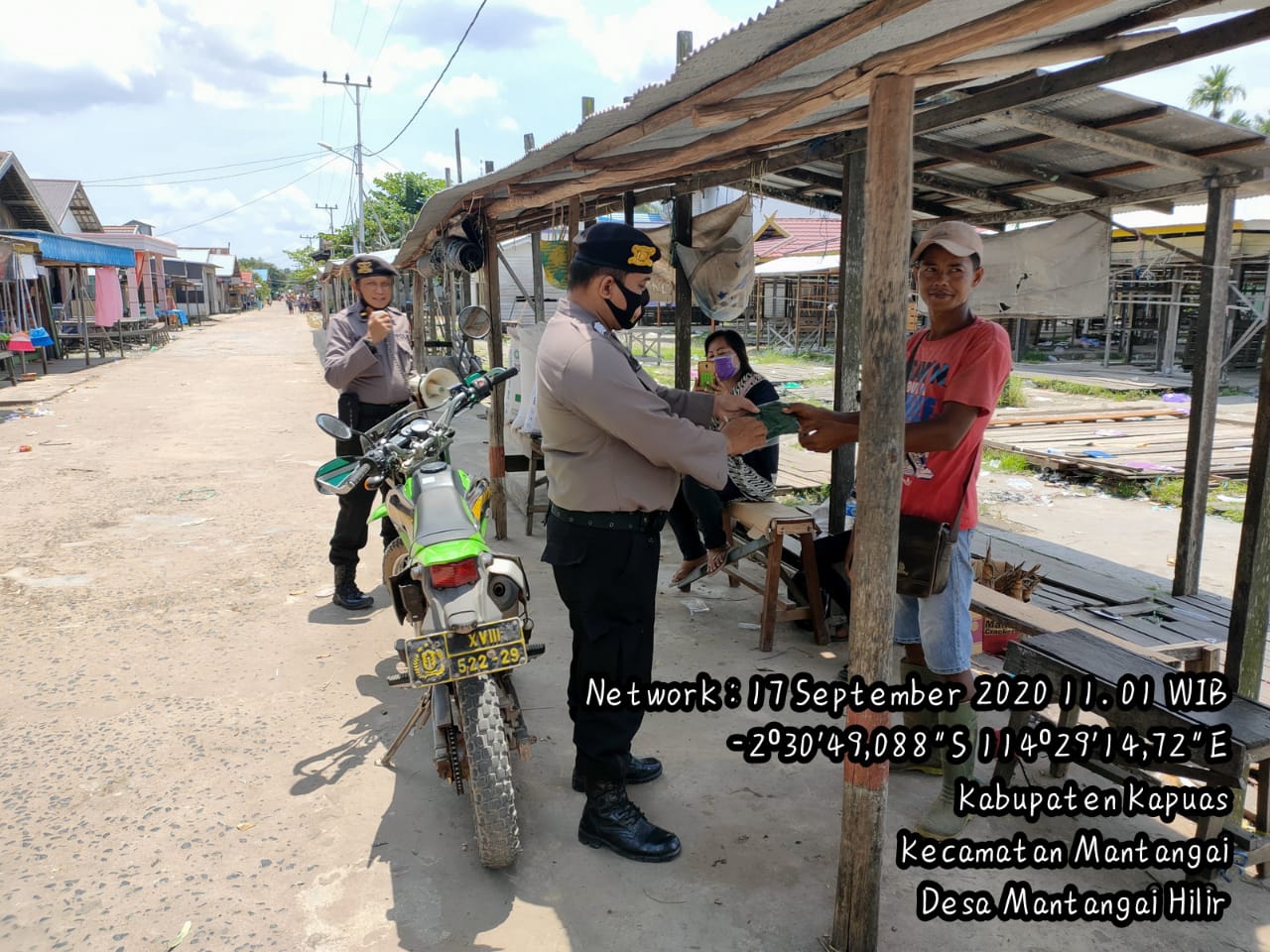 Pasar Tradisional Target Pertama Polsek Mantangai Laksanakan Operasi Yustisi