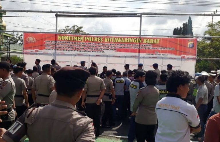 Komitmen Bebas Narkoba Polres Kobar