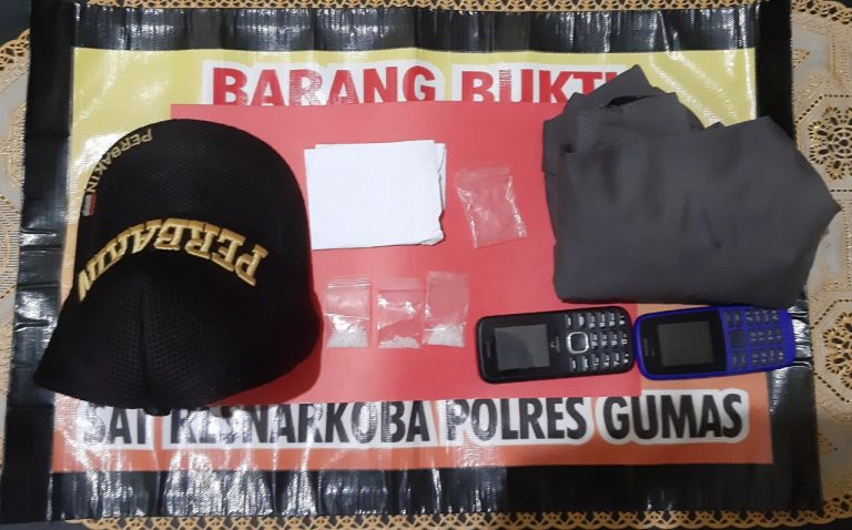 Miliki 3 Paket Sabu, 2 Orang Diamankan Sat Resnarkoba Polres Gumas
