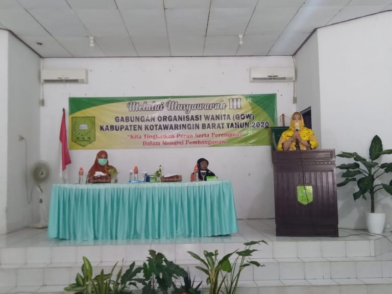 Bupati Kobar Membuka Acara Musda lll GOW Kabupaten Kobar Tahun 2020.