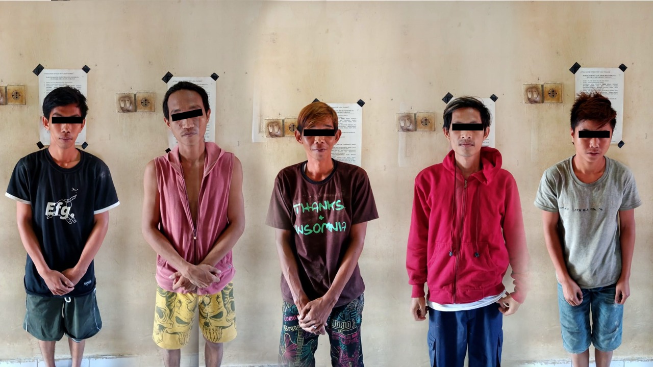 Satreskrim Polres Lamandau Berhasil Mengamankan 5 Orang Tersangka Pencuri Buah Sawit