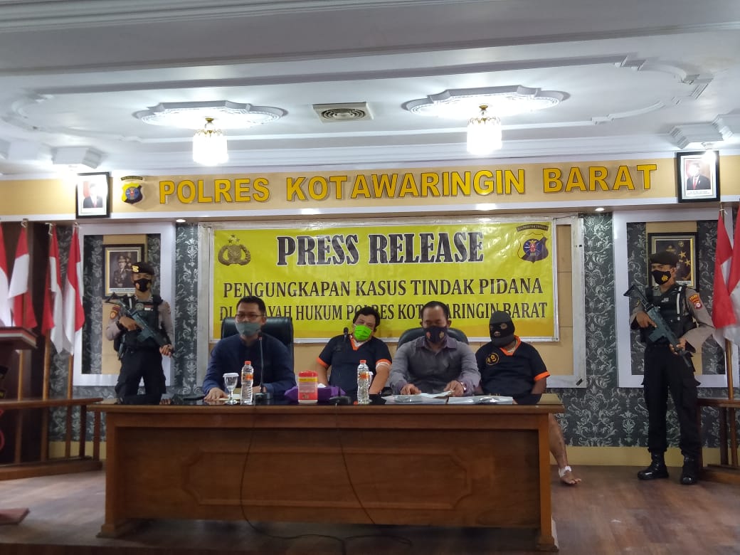 Polres Kobar Gelar Press Release Pengungkapan Kasus Tindak Pidana Pencurian Dengan Pemberatan