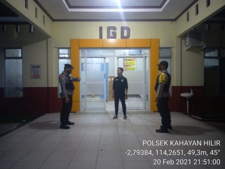Anggota Polsek Kahayan Hilir Lagi - Lagi Laksanakan Patroli Ke RSUD Pulang Pisau