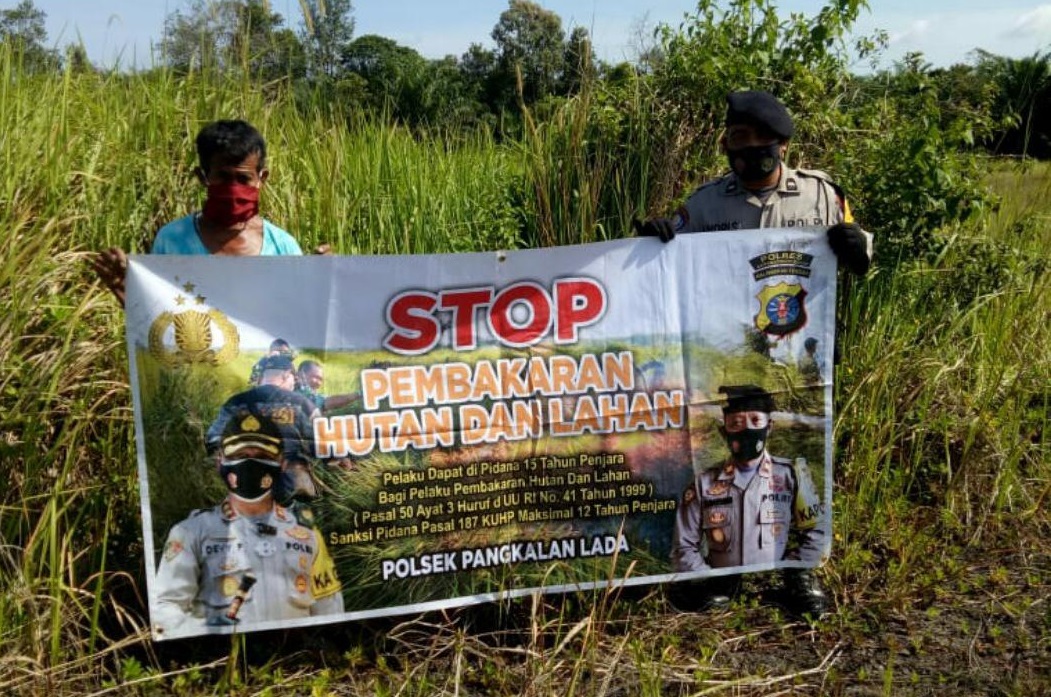 Antisipasi Dini, Polsek Pangkalan Lada Gencar Sosialisasikan Karhutla