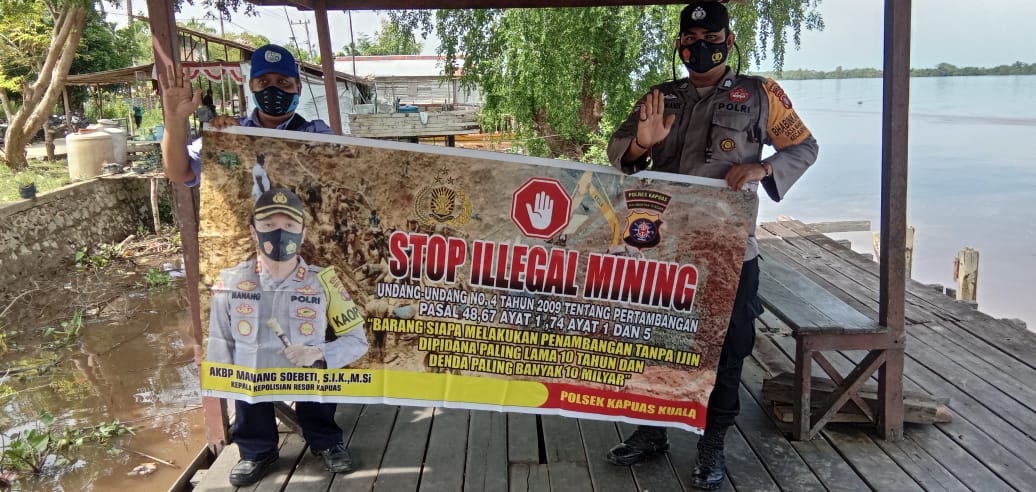 Antisipasi Illegal Mining, Polsek Kapuas Kuala Rutin Berikan Imbauan
