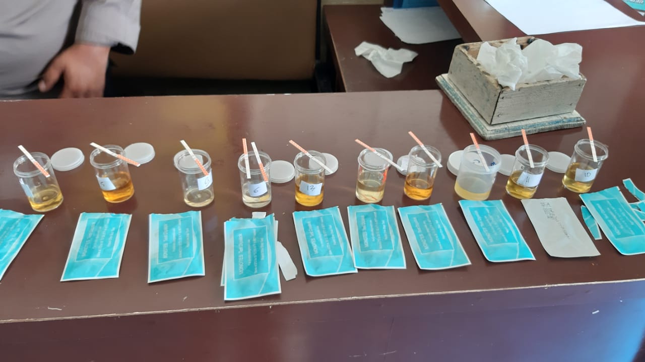 Berantas Penyalahgunaan Narkoba, 10 Polisi di Gumas Ikuti Tes Urine