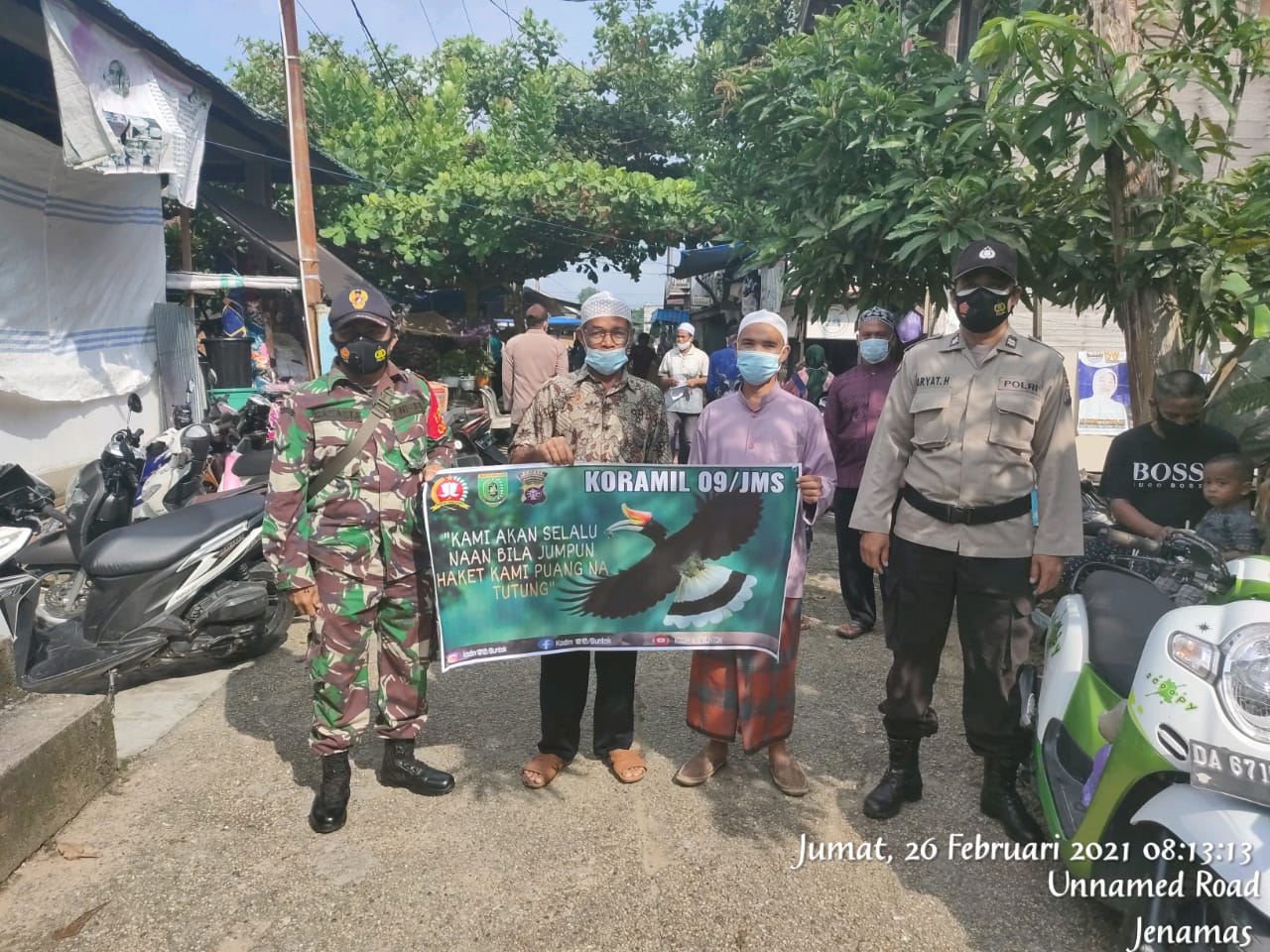 Berbagi Masker, Satgas Yustisi Jenamas Gelar Pendisiplinan Prokes Cegah Penyebaran Covid-19