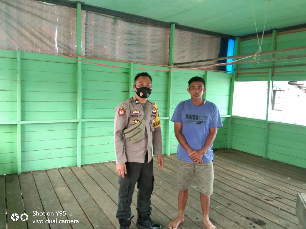 Bhabinkamtibmas Desa Tumbang Bulan Sosialisasi Pencegahan Covid-19