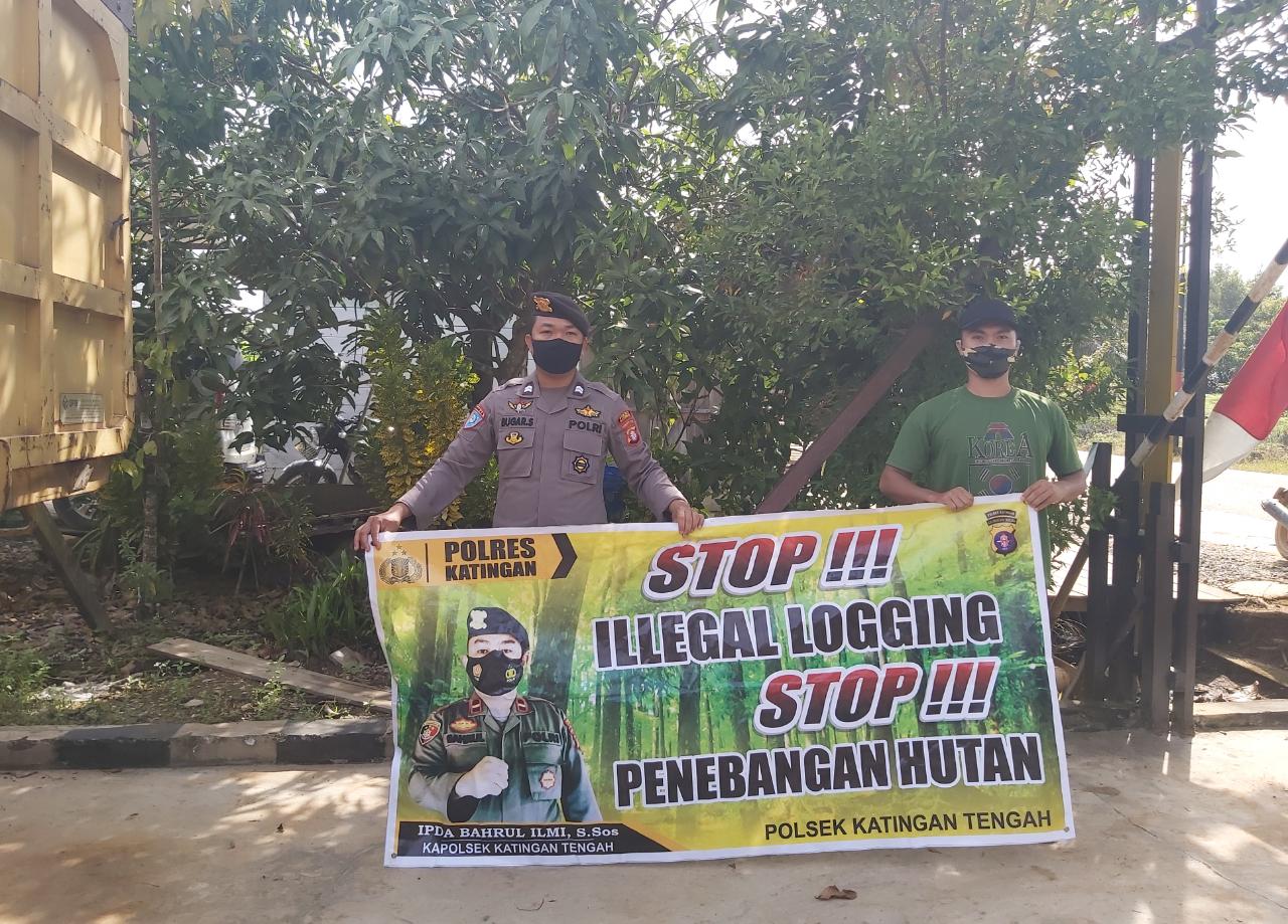Bhabinkamtibmas Himbau Masyarakat Stop Illegal Logging