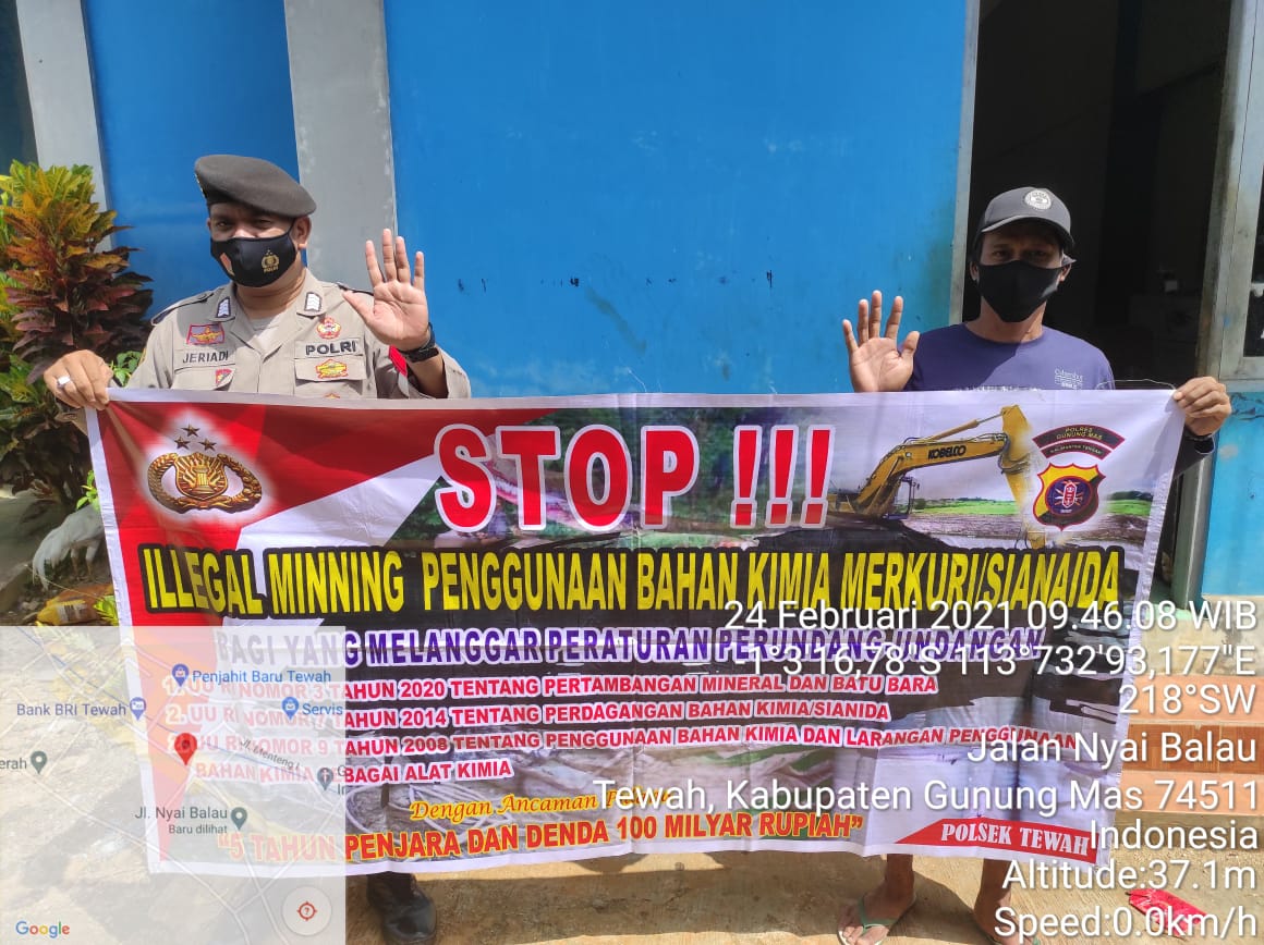 Bripka Jeriadi Kembali Berikan Sosialisasi Pencegahan Illegal Mining Kepada Warganya
