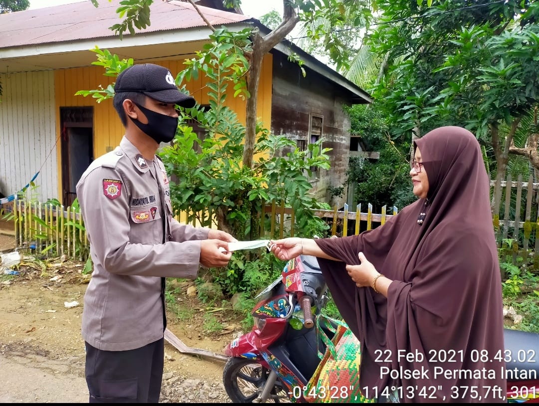 Briptu Huda Himbau Warga Taati Protokol Kesehatan Di Jalan