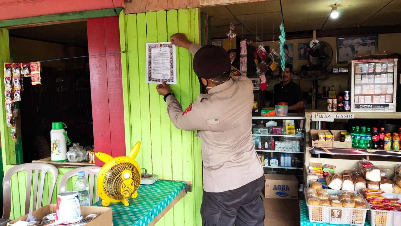 Cegah Karhutla, Polsek Kota Besi Sosialisasi Maklumat Kapolda Kalteng tentang Sanksi Pidana Pelaku Karhutla.