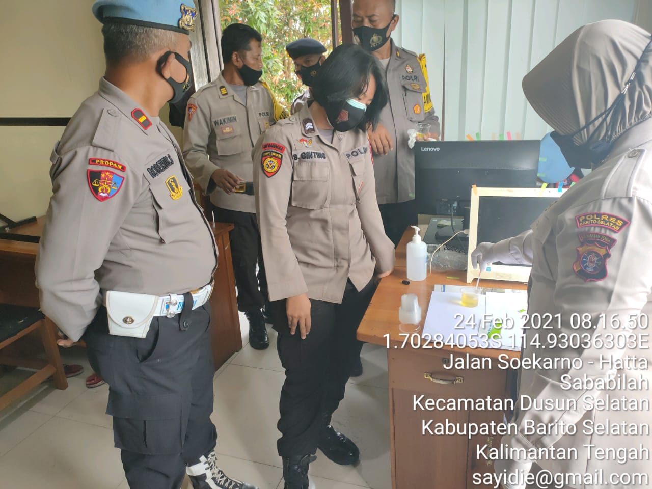 Cegah Penyalahgunaan Narkoba, Personel Polres Barsel di Tes Urine Dadakan
