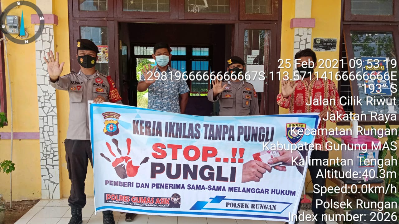 Giat Sosialisasi Saber Pungli Polsek Rungan
