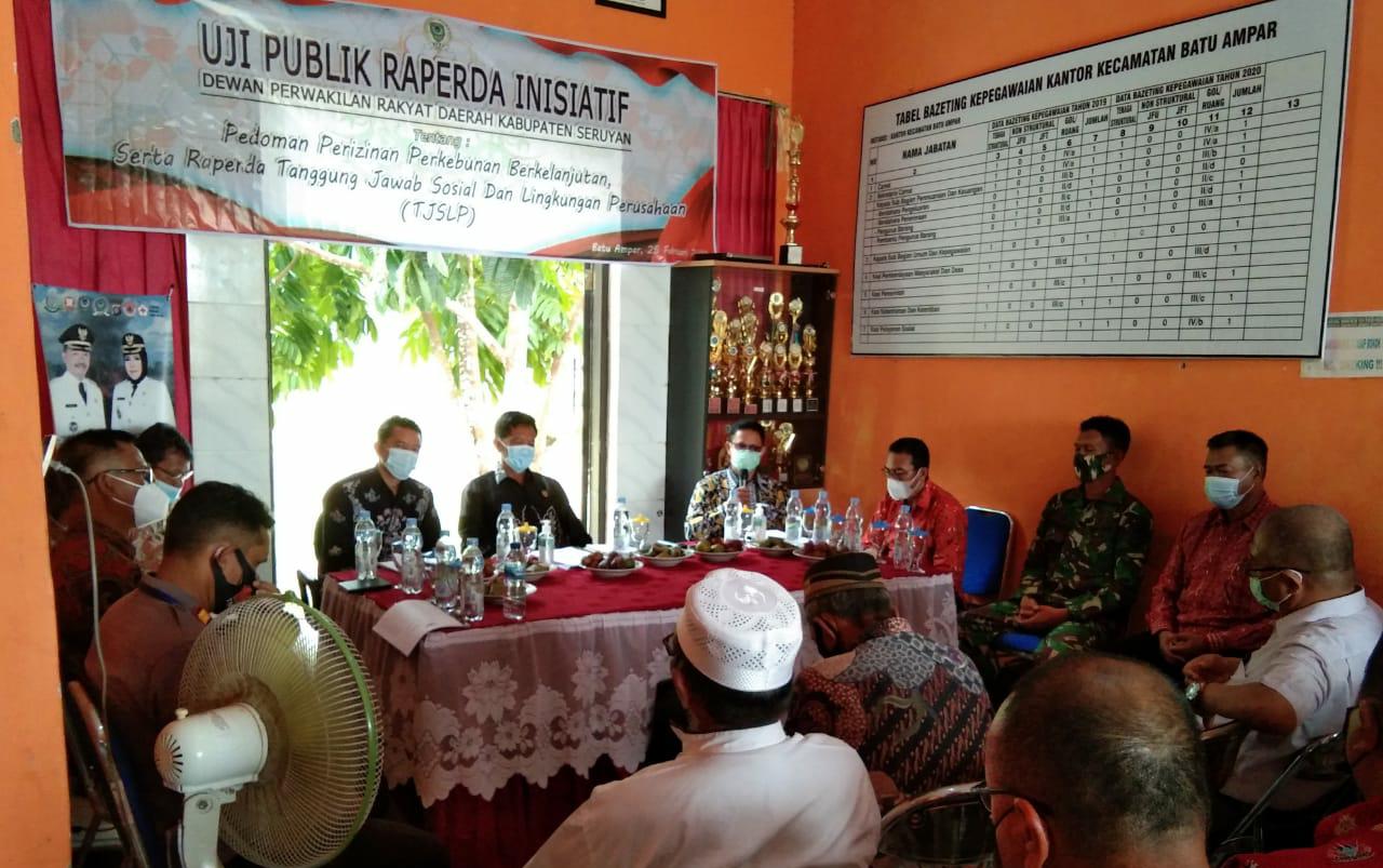 Kapolsek Seruyan Tengah Hadiri Sosialisasi uji publik Raperda