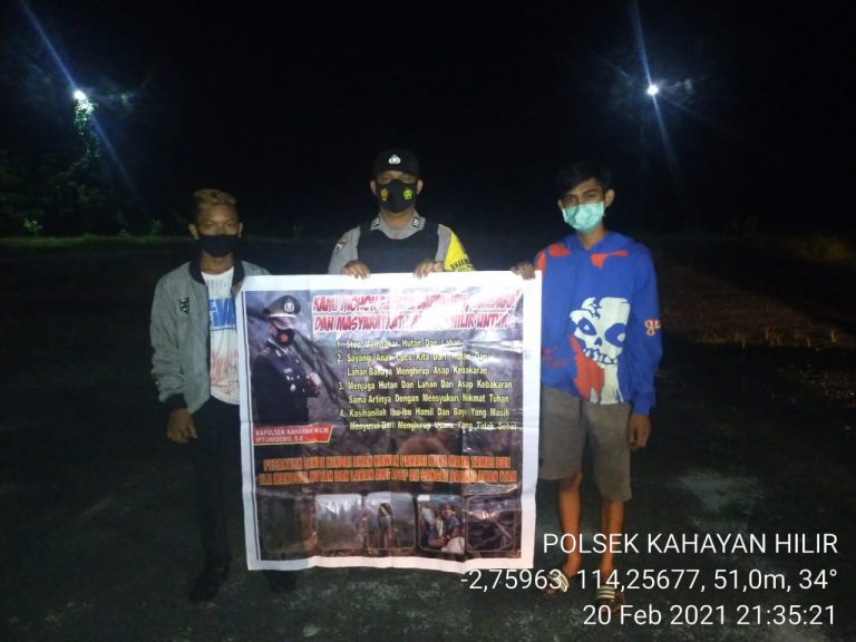 Lagi - Lagi Brigpol Alamsyah Patroli Dan Beri Himbauan Karhutla Sebagai Upaya Awal Pencegahan Kepada Warganya