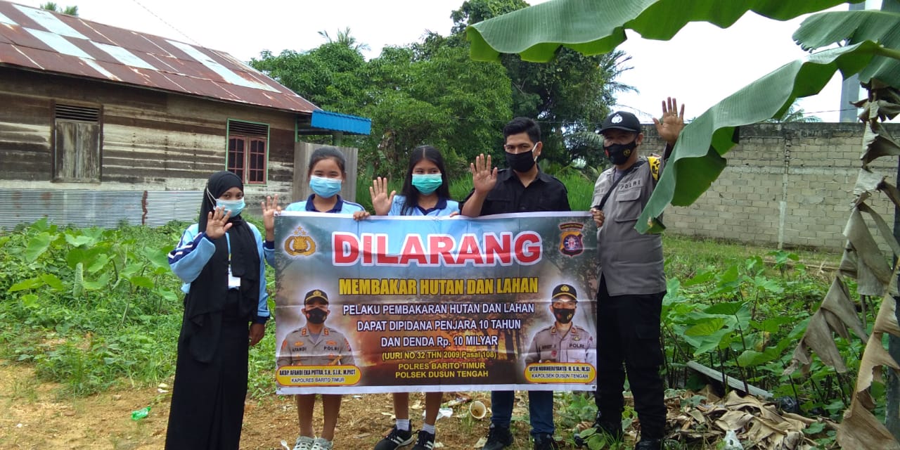 Patroli Polsek Dusteng, Mengajak Masyarakat Untuk Bersama Mencegah Karhutla