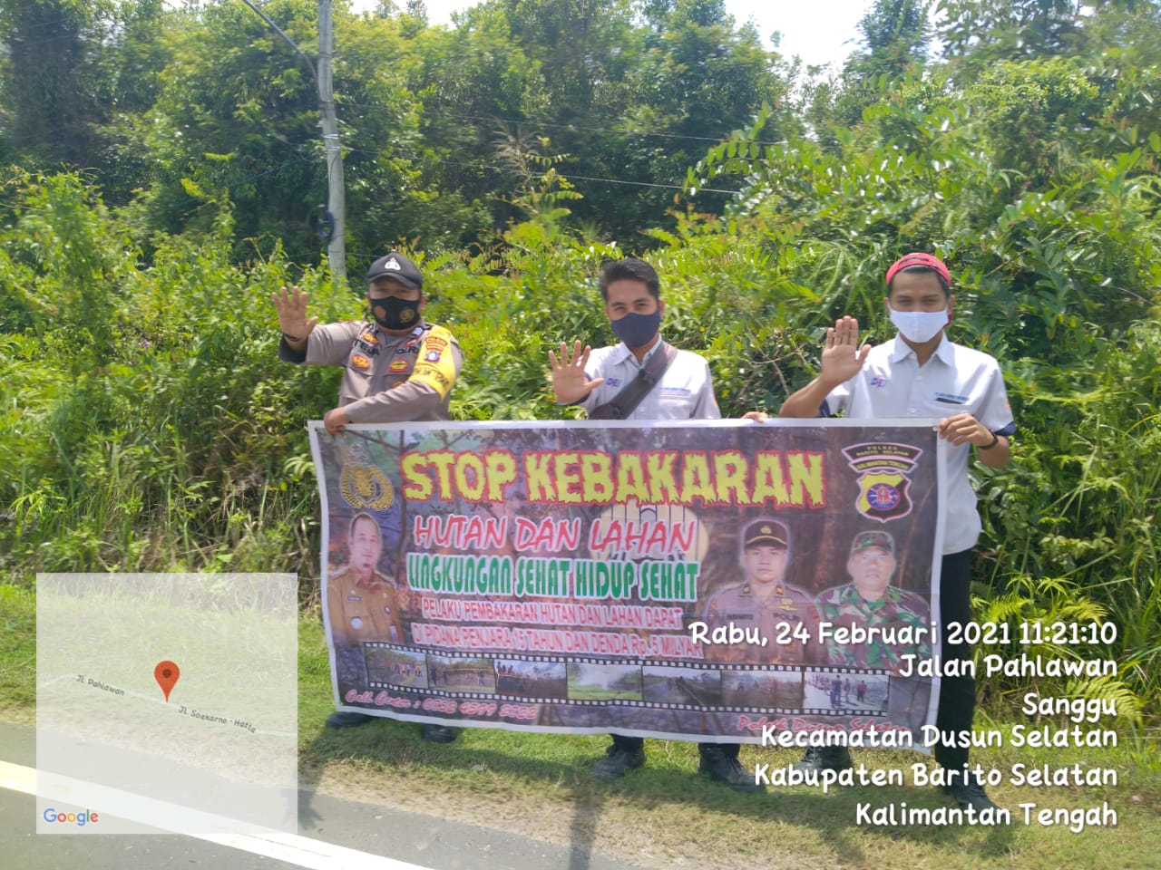 Personel Polsek Dusel Dengan Humanis Ajak Masyarakat Jangan Membakar Hutan dan Lahan