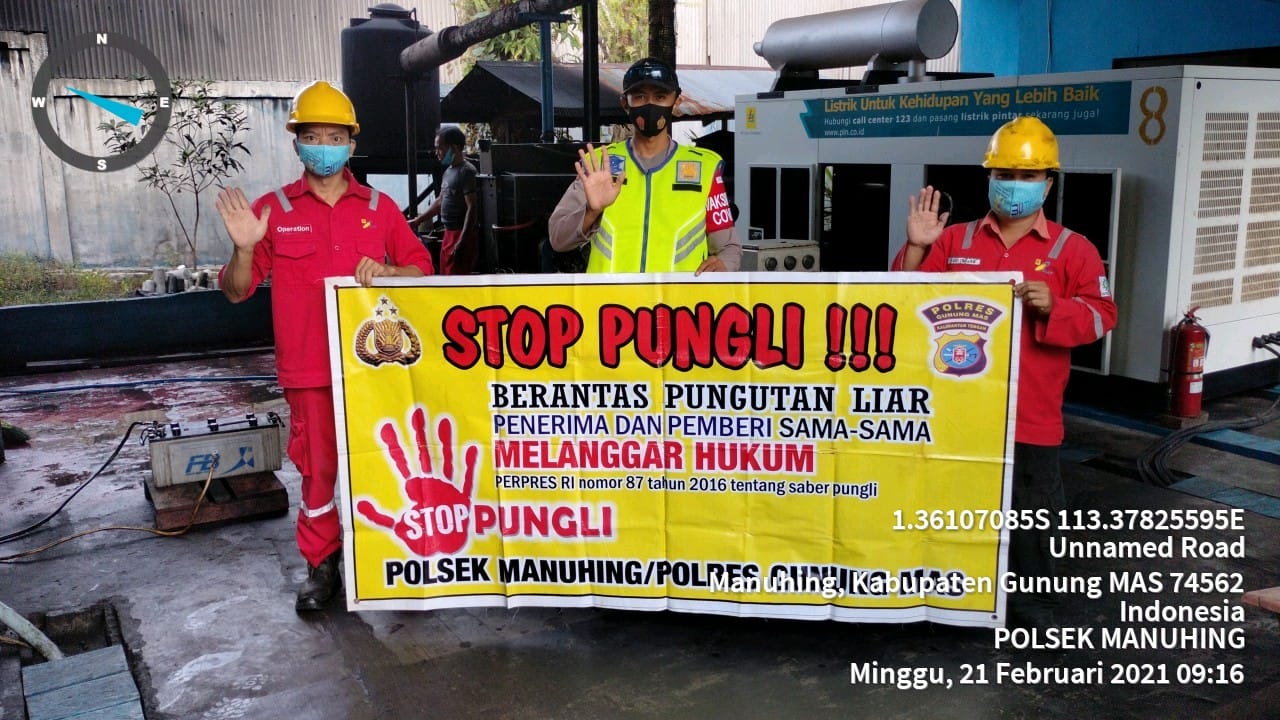 Personel Polsek Manuhing Kembali Berikan Sosialisasi Tentang Saber Pungli Kepada Masyarakat