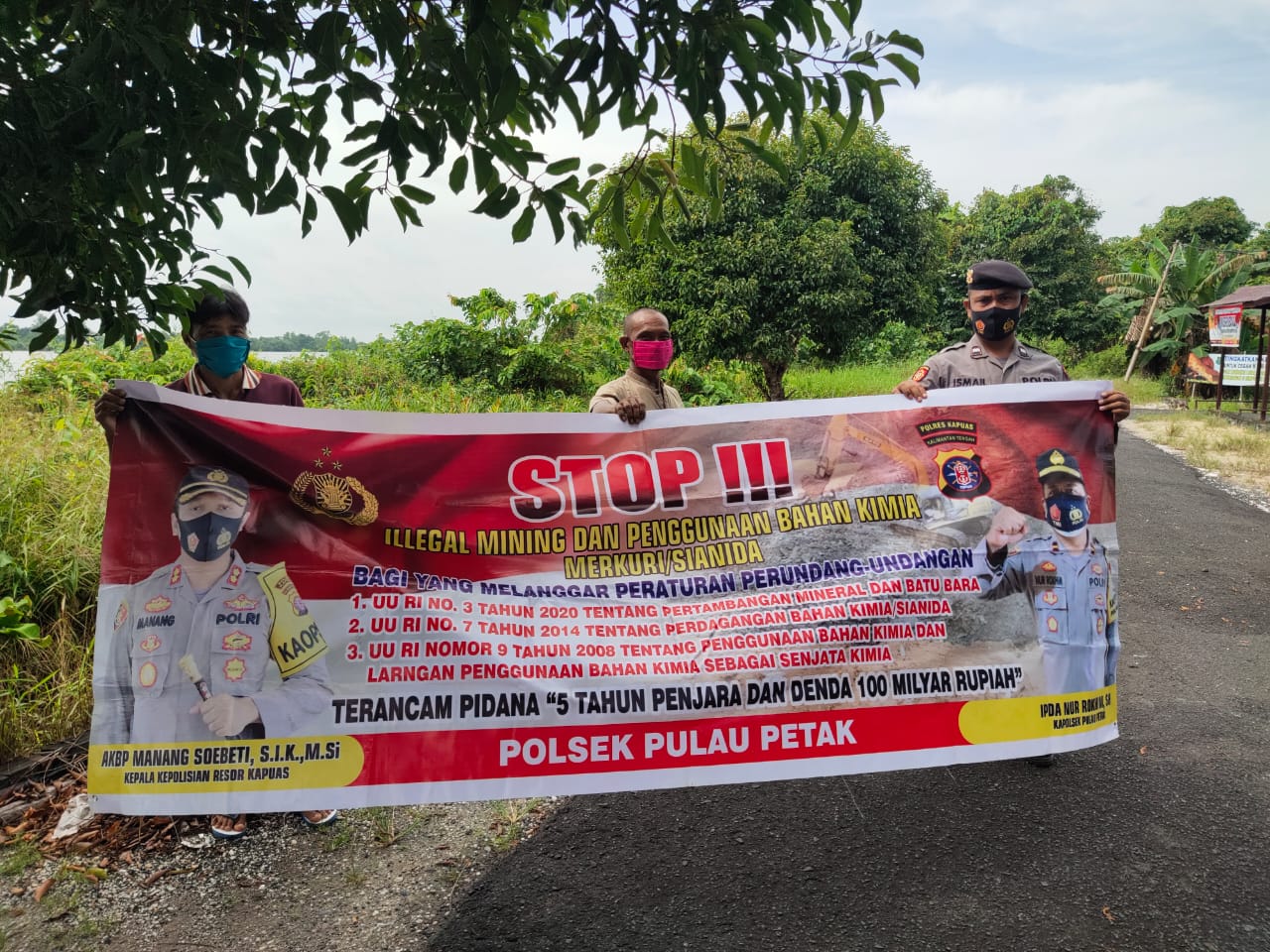 Personil Polsek Pulau Petak Berikan Imbauan Ilegal Mining Kepada Warganya