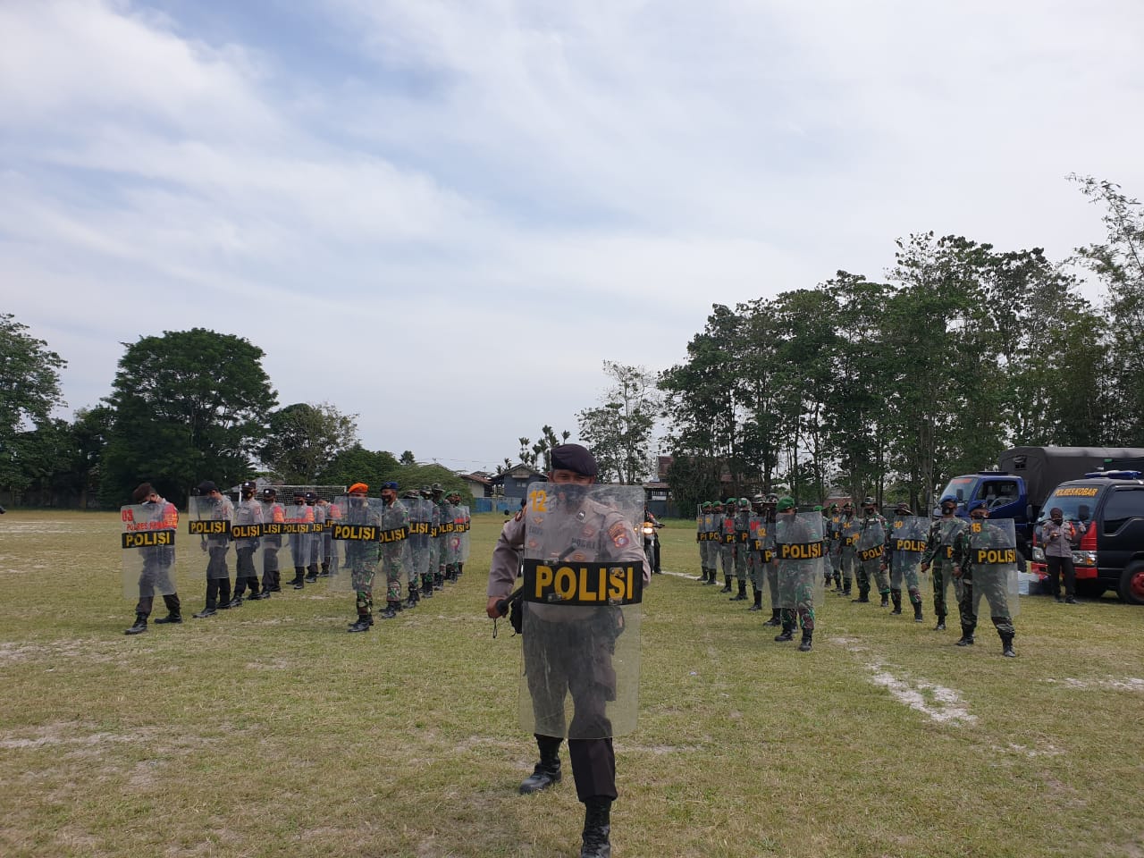 Polres Kobar Gelar Latihan Gabungan Pengendalian Massa