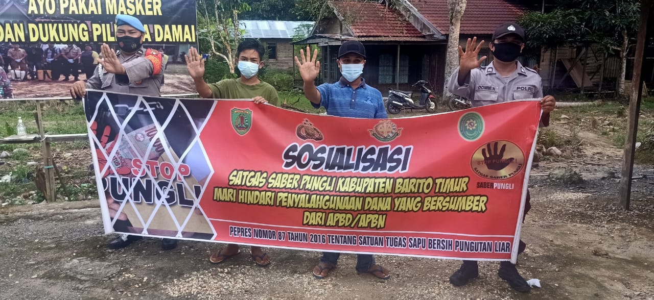 Polsek Awang Laksanakan Sosialisasi Saber Pungli