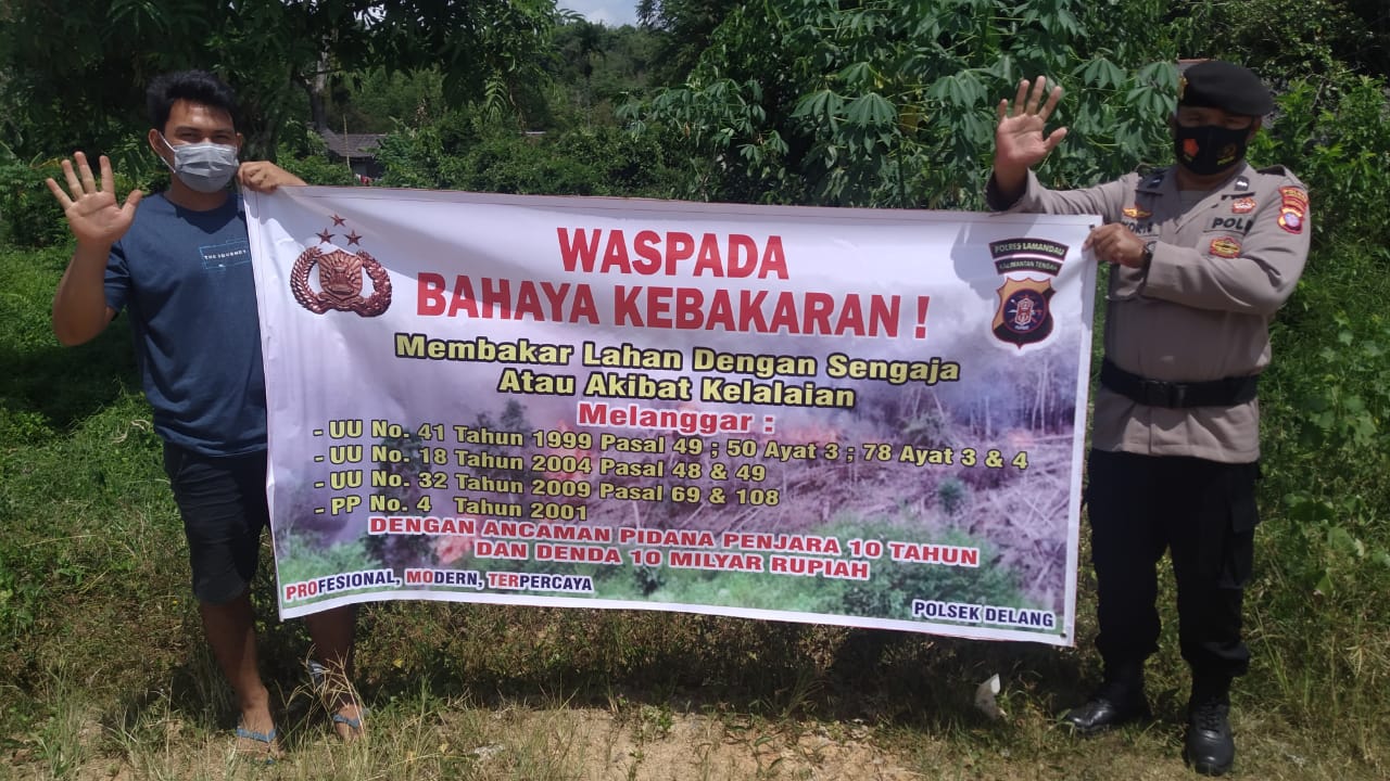 Polsek Delang Sosialisasikan Karhutla Kepada Para Peladang