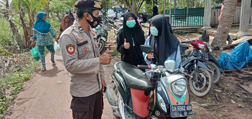 Polsek Kapuas Kuala Rutin Sosialisasikan Prokes Di Wilkumnya
