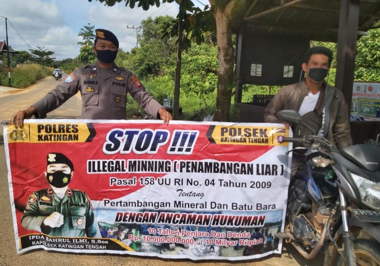 Polsek Katingan Tengah, Gencar Laksanakan Sosialisasi Illegal Mining