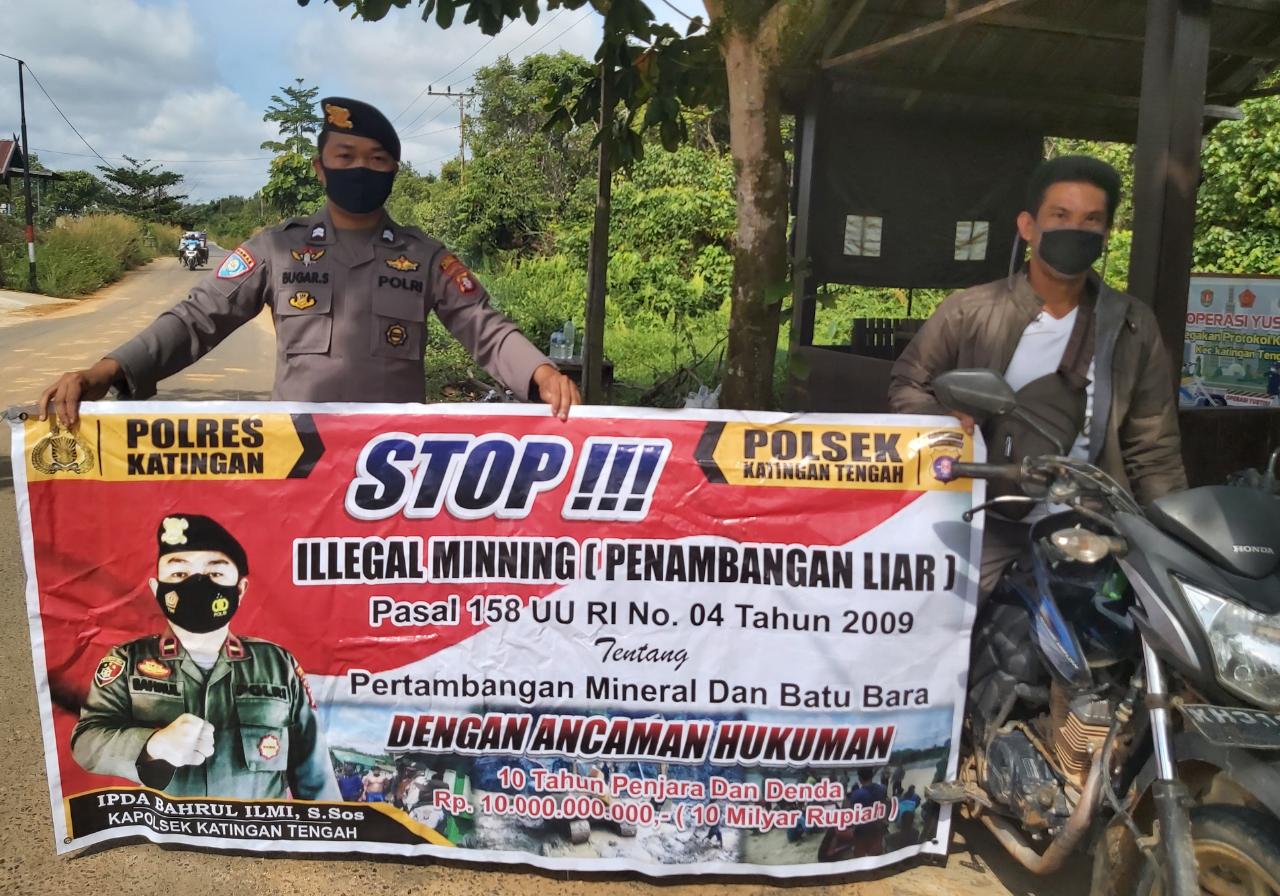 Polsek Katingan Tengah, Gencar Laksanakan Sosialisasi Illegal Mining