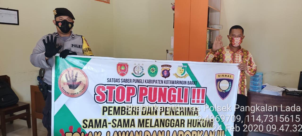 Polsek Pangkalan Lada melaksanakan Sosialisasi Saber Pungli