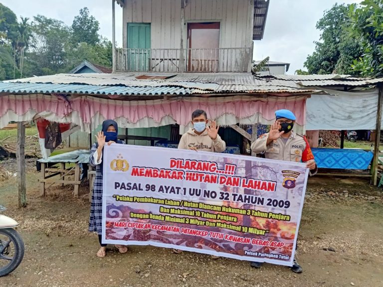 Polsek Patangkep Tutui Gencar Sosialisasi Cegah Karhutla