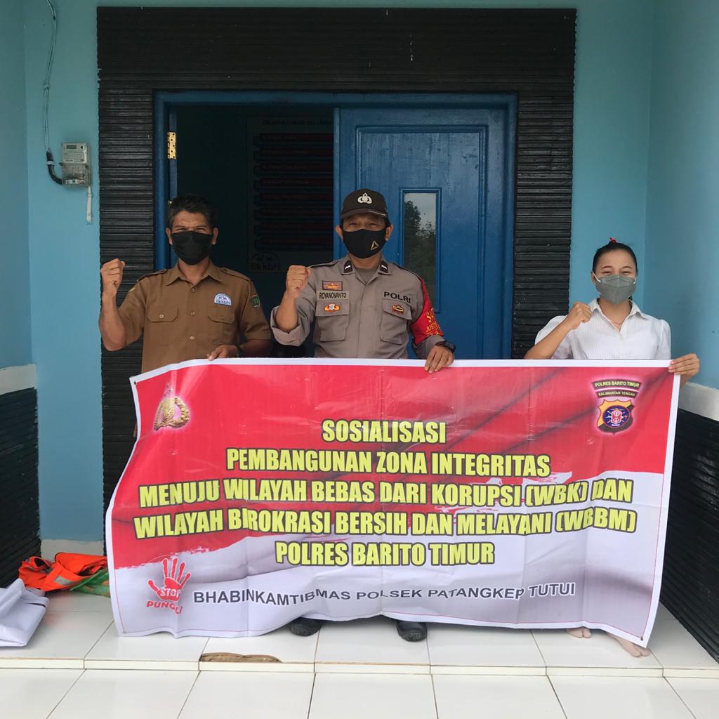 Polsek Patangkep Tutui Sosialisasikan Wilayah Bebas Korupsi