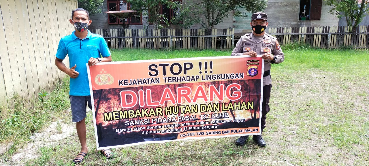 Polsek TWS Garing imbau Warga Dampak Karhutla