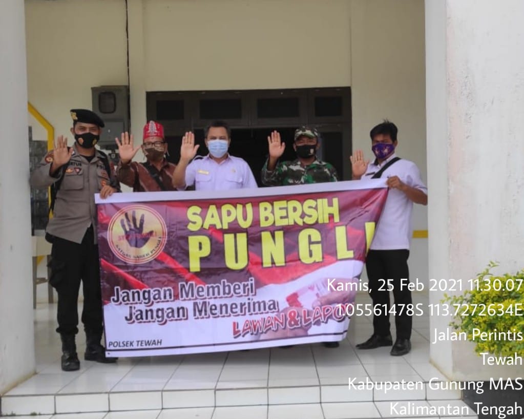 Polsek Tewah Laksanakan Sambang dan Sosialisasi Saber Pungli