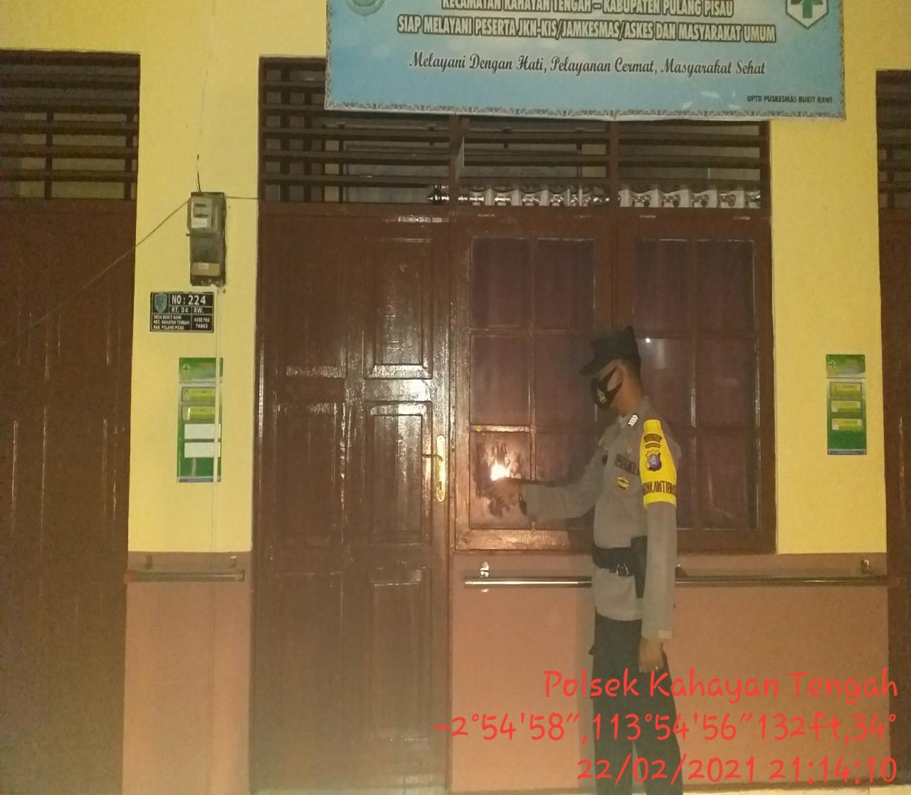 Puskesmas Bukit Rawi, Kembali Menjadi Sasaran Patroli Personel Polsek Kahteng