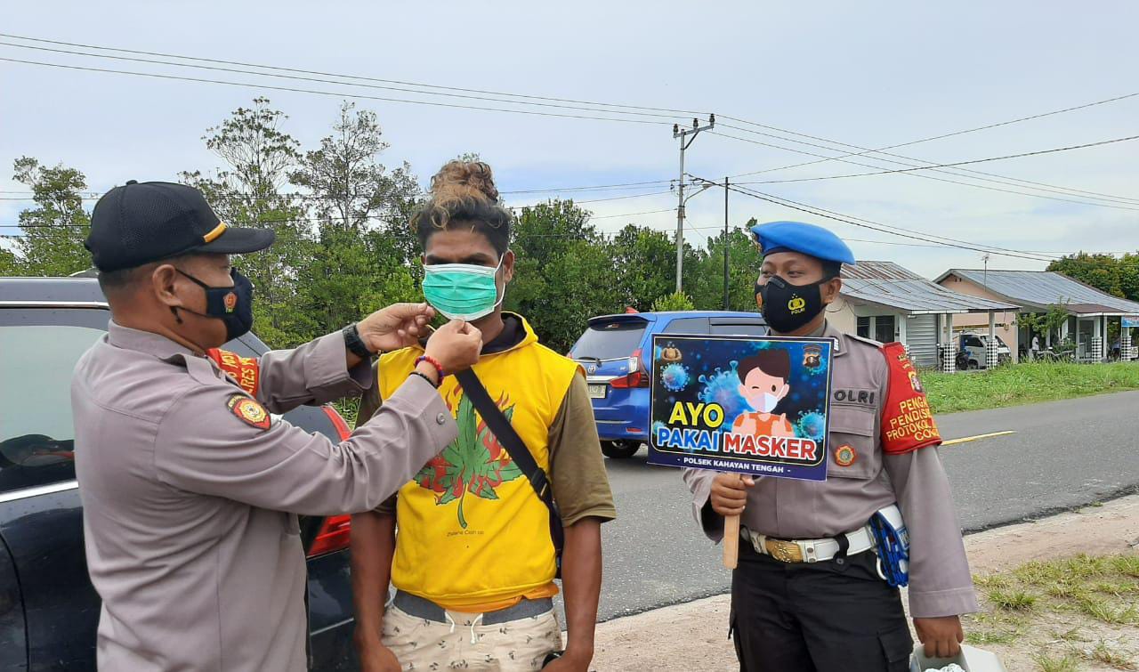 Rutin, Polsek Kahayan Tengah Gelar Operasi Yustisi