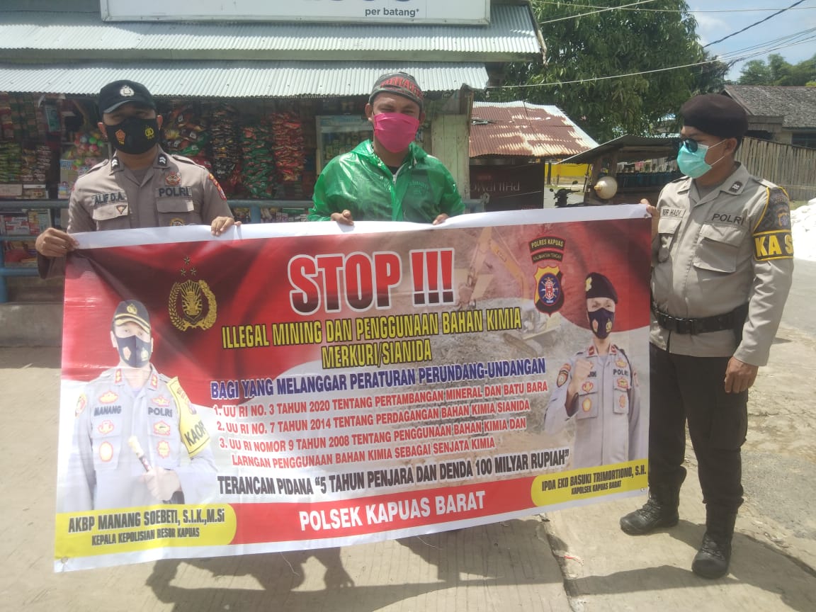 Rutin Polsek Kapuas Barat Berikan Sosialisasi Ilegal Mining