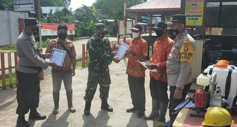 Siap Cegah Karhutla, Polsek Kahut Gelar Apel Sarpras