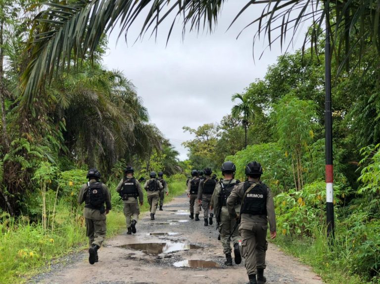 Siap Hadapi Tugas Berintensitas Tinggi, Brimob Kalteng Long March 14 KM