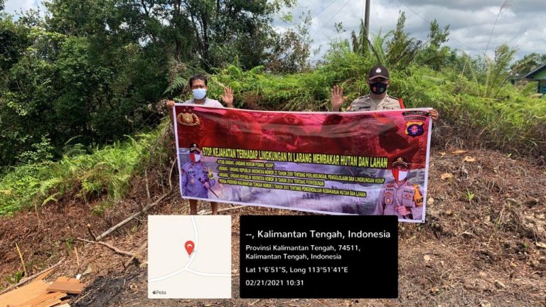 Tak Kenal Hari Libur, Briptu Joko Purwanto Berikan Himbauan Karhutla Kepada Warganya