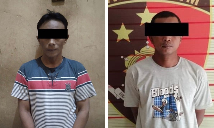 FOTO FIX kedua tersangka saat diamankan di mapolres lamandau (3) - Copy