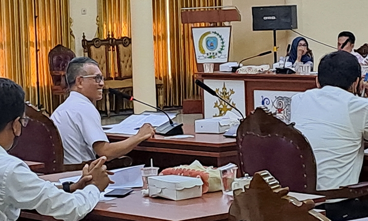 sekda lamandau saat hearing dengan dprd