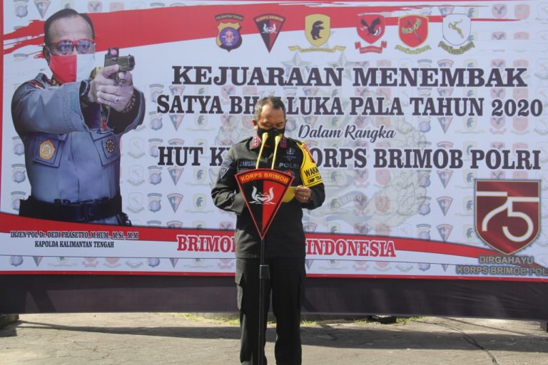 Peringati Hari Jadi Brimob Ke-75, Brimob Kalteng Gelar Lomba Nembak