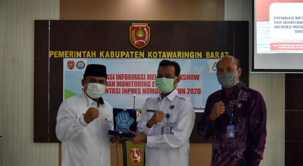 Kotawaringin Barat Meraih Ranking Terbaik dalam Implementasi Inpres No. 2 Tahun 2020 Tentang  P4GN