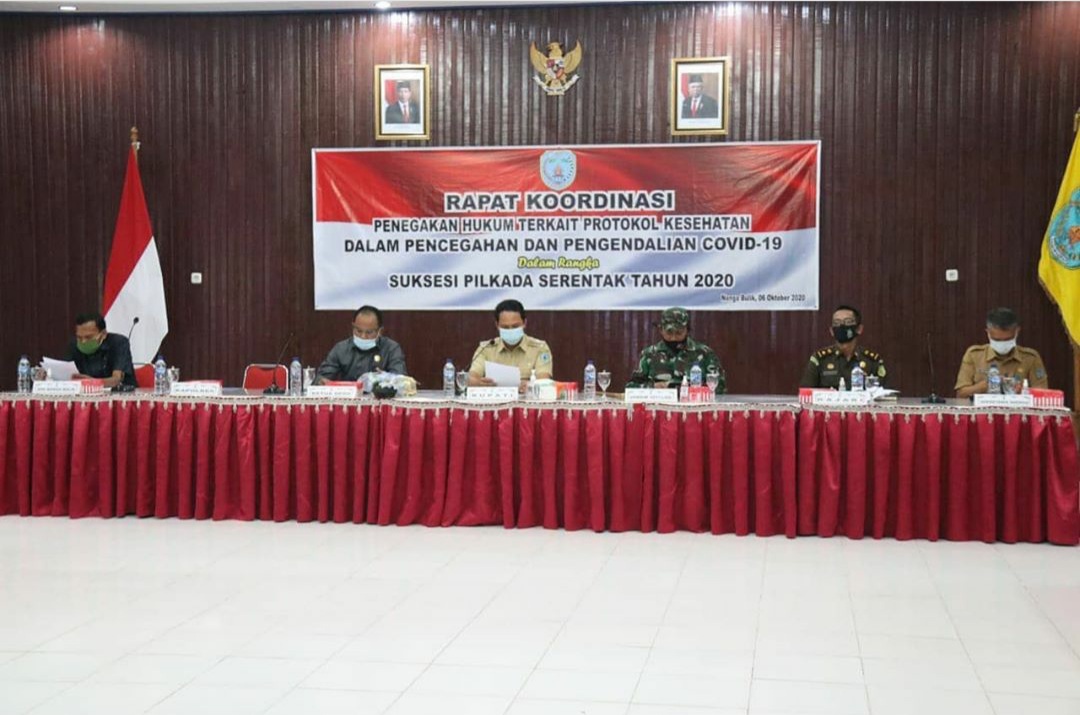 Jelang Pilkada, Bupati Lamandau Pimpin Rakor Penegakan Hukum Prokes Pencegahan dan Pengendalian Covid-19