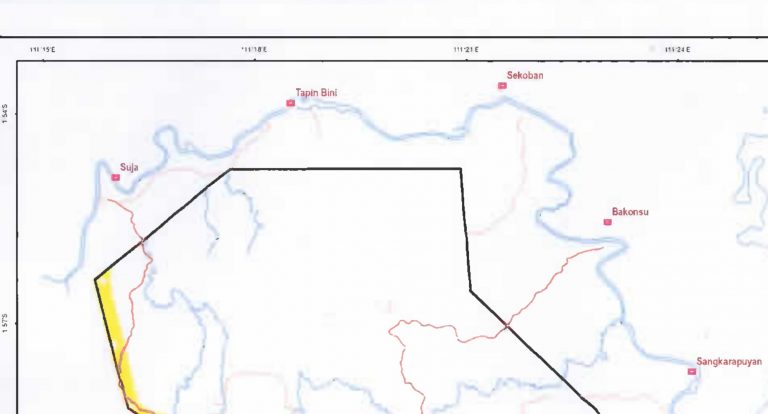 Screenshoot sebagian HGU PT Pilar Wanapersada