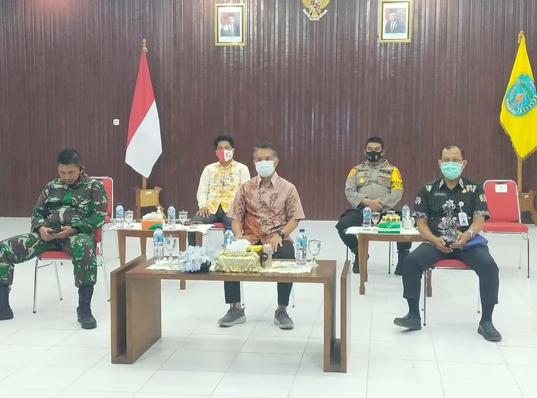 Sekda Lamandau Ikut Rapat Anev Pilkada Secara Virtual