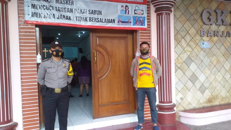 Pengamanan dan Himbauan 3M 1T  di Gereja Bethel Indonesia dan Gereja Katolik Indonesia