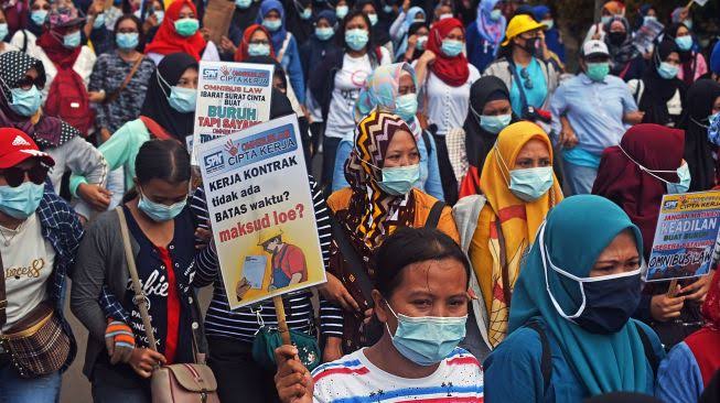 Long March Gebrak ke Patung Kuda, Buruh Serukan Pembangkangan Sipil